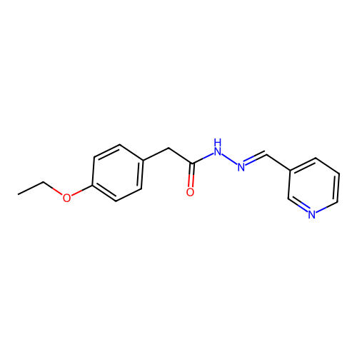2-(4-ethoxyphenyl)-N'-[(E)-pyridin-3-ylmethylidene]acetohydrazide structure