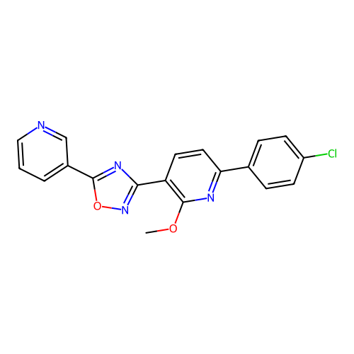 3-[6-(4-Chlorophenyl)-2-methoxypyridin-3-yl]-5-pyridin-3-yl-1,2,4-oxadiazole structure