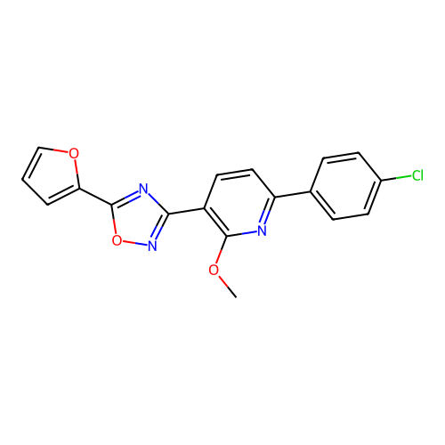 6-(4-Chloro-phenyl)-3-(5-furan-2-yl-[1,2,4]oxadiazol-3-yl)-2-methoxy-pyridine structure