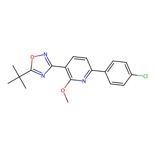 5-Tert-butyl-3-[6-(4-chlorophenyl)-2-methoxypyridin-3-yl]-1,2,4-oxadiazole structure