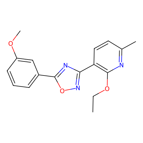 3-(2-Ethoxy-6-methylpyridin-3-yl)-5-(3-methoxyphenyl)-1,2,4-oxadiazole structure