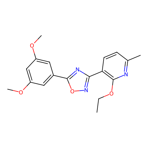 5-(3,5-Dimethoxyphenyl)-3-(2-ethoxy-6-methylpyridin-3-yl)-1,2,4-oxadiazole structure