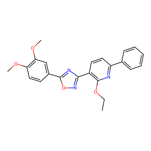 5-(3,4-Dimethoxyphenyl)-3-(2-ethoxy-6-phenylpyridin-3-yl)-1,2,4-oxadiazole structure