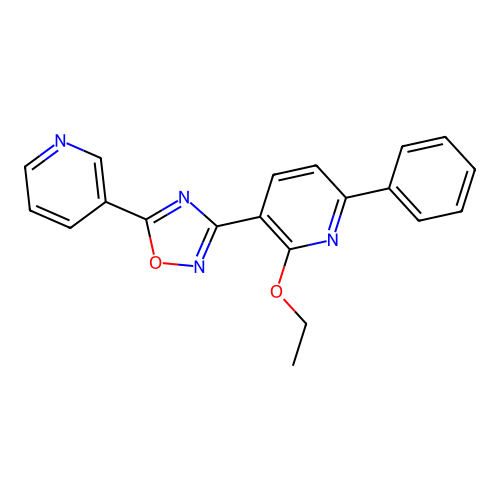 3-(2-Ethoxy-6-phenylpyridin-3-yl)-5-pyridin-3-yl-1,2,4-oxadiazole structure