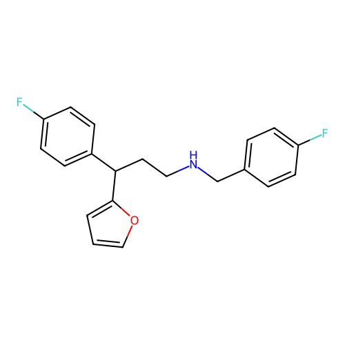 N-(4-fluorobenzyl)-3-(4-fluorophenyl)-3-(furan-2-yl)propan-1-amine structure
