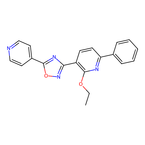 3-(2-Ethoxy-6-phenylpyridin-3-yl)-5-pyridin-4-yl-1,2,4-oxadiazole structure