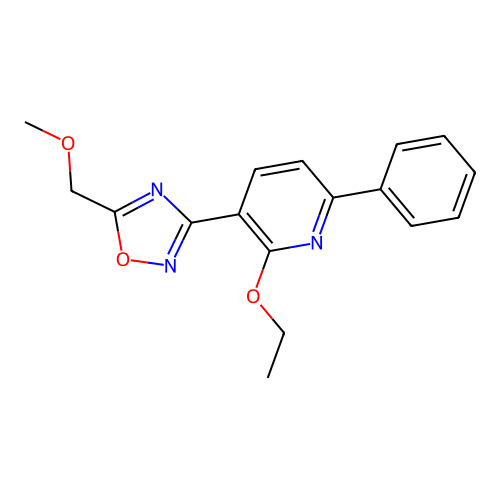 2-Ethoxy-3-(5-methoxymethyl-[1,2,4]oxadiazol-3-yl)-6-phenyl-pyridine structure