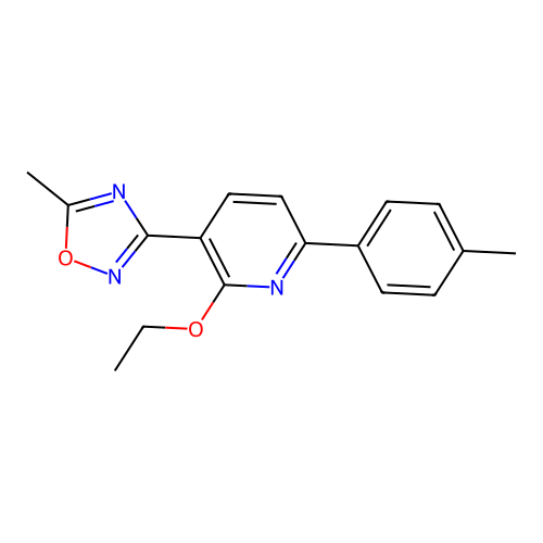 2-Ethoxy-3-(5-methyl-1,2,4-oxadiazol-3-yl)-6-(4-methylphenyl)pyridine structure