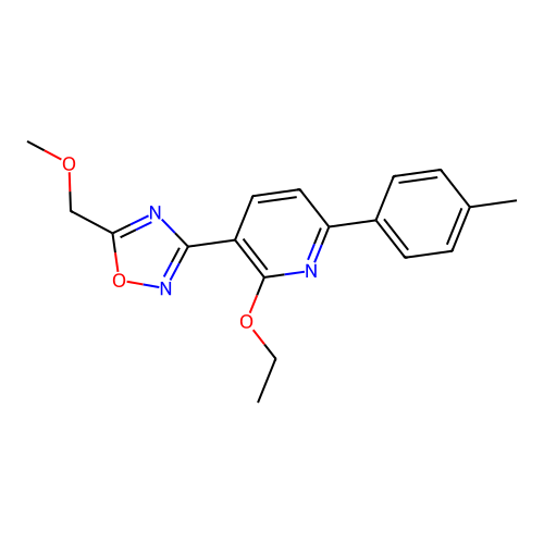 2-Ethoxy-3-(5-methoxymethyl-[1,2,4]oxadiazol-3-yl)-6-p-tolyl-pyridine structure