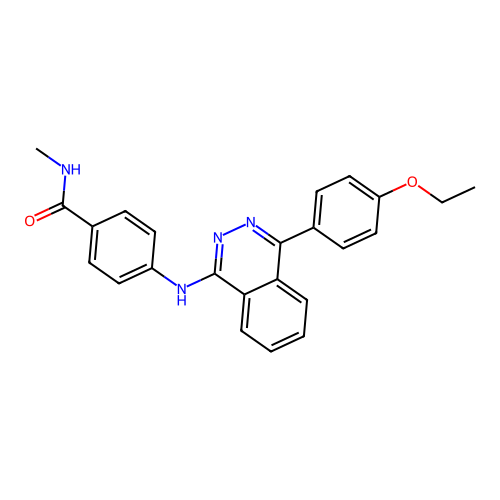 4-((4-(4-ethoxyphenyl)phthalazin-1-yl)amino)-N-methylbenzamide structure