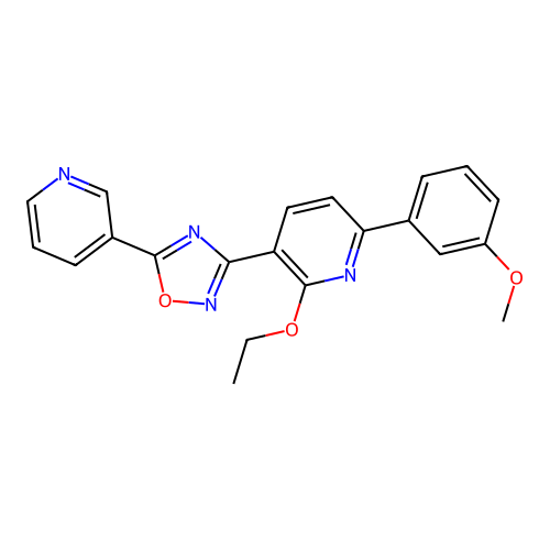 3-[2-Ethoxy-6-(3-methoxyphenyl)pyridin-3-yl]-5-pyridin-3-yl-1,2,4-oxadiazole structure