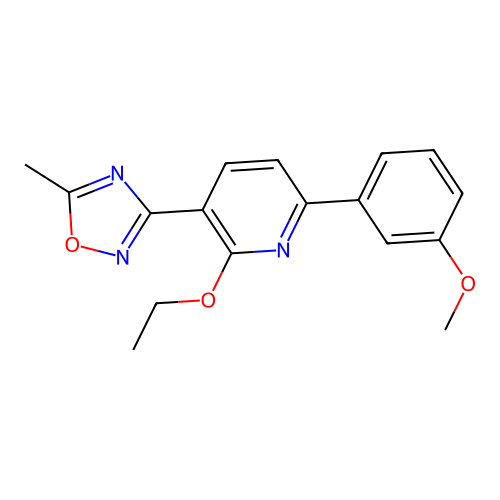2-Ethoxy-6-(3-methoxyphenyl)-3-(5-methyl-1,2,4-oxadiazol-3-yl)pyridine structure