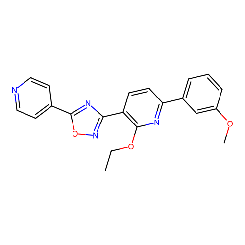 3-[2-Ethoxy-6-(3-methoxyphenyl)pyridin-3-yl]-5-pyridin-4-yl-1,2,4-oxadiazole structure