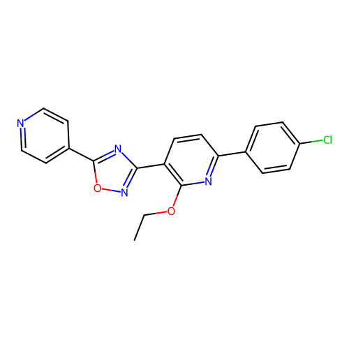 6-(4-Chlorophenyl)-2-ethoxy-3-[5-(pyridin-4-yl)-1,2,4-oxadiazol-3-yl]pyridine structure