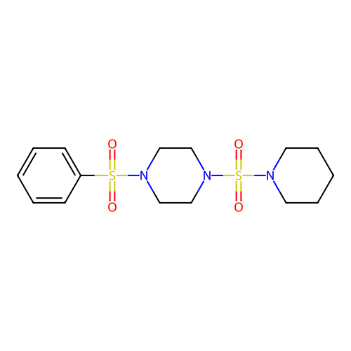 1-Benzenesulfonyl-4-(piperidine-1-sulfonyl)-piperazine structure