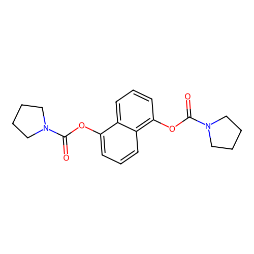 5-Pyrrolidinylcarbonyloxynaphthyl pyrrolidinecarboxylate structure