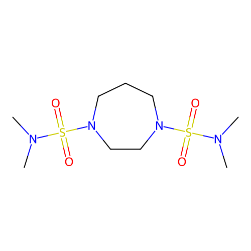 [1,4]Diazepane-1,4-disulfonic acid bis-dimethylamide structure