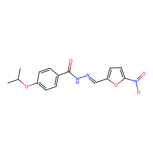 N'-[(E)-(5-nitrofuran-2-yl)methylidene]-4-(propan-2-yloxy)benzohydrazide structure