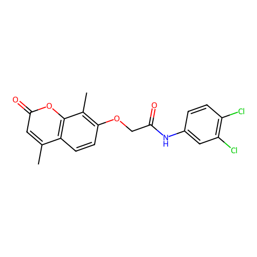 N-(3,4-dichlorophenyl)-2-((4,8-dimethyl-2-oxo-2H-chromen-7-yl)oxy)acetamide structure