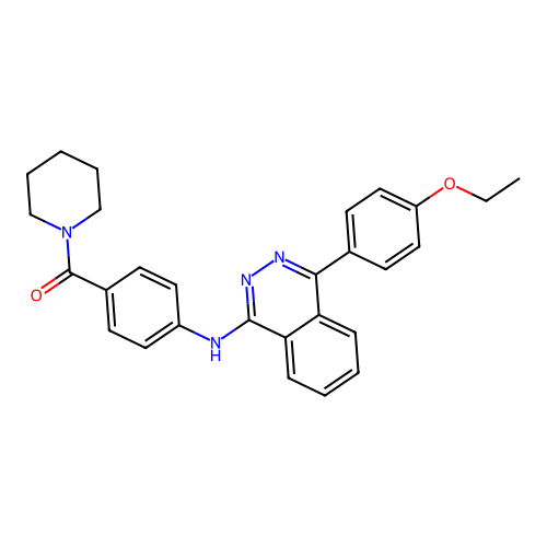 (4-((4-(4-Ethoxyphenyl)phthalazin-1-yl)amino)phenyl)(piperidin-1-yl)methanone structure