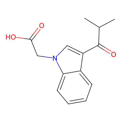 (3-Isobutyryl-indol-1-yl)-acetic acid structure