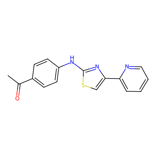 1-[4-[(4-Pyridin-2-yl-1,3-thiazol-2-yl)amino]phenyl]ethanone structure