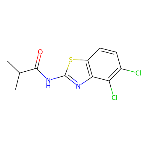 N-(4,5-dichloro-1,3-benzothiazol-2-yl)-2-methylpropanamide structure