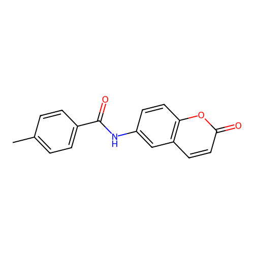 4-methyl-N-(2-oxo-2H-chromen-6-yl)benzamide structure