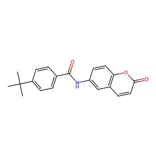 4-tert-butyl-N-(2-oxo-2H-chromen-6-yl)benzamide structure