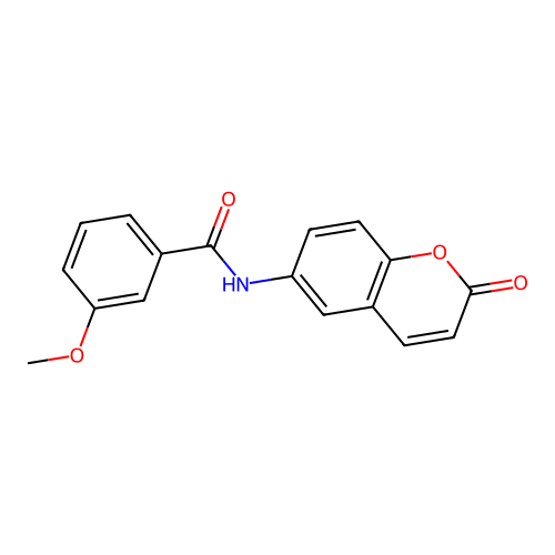 3-methoxy-N-(2-oxo-2H-chromen-6-yl)benzamide structure