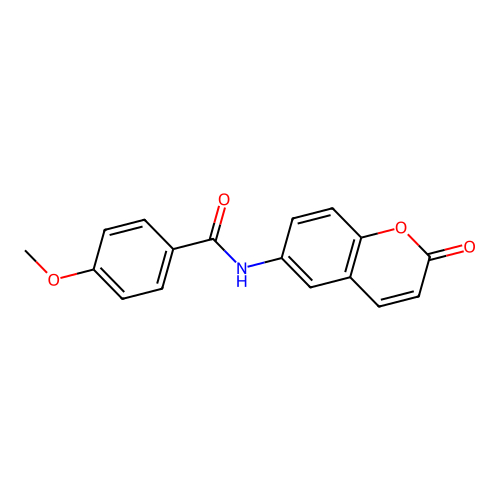 4-methoxy-N-(2-oxo-2H-chromen-6-yl)benzamide structure