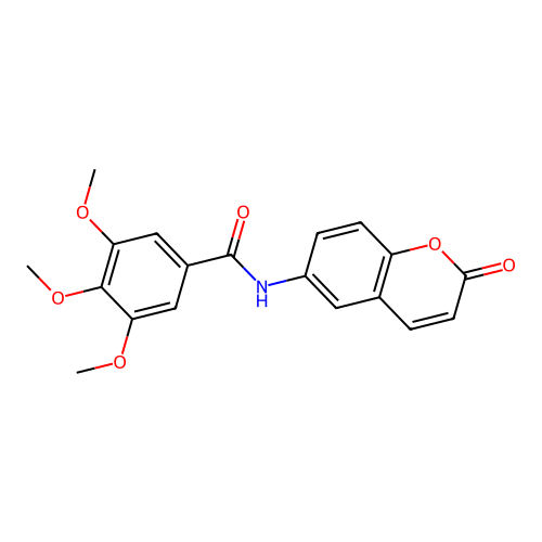 3,4,5-trimethoxy-N-(2-oxo-2H-chromen-6-yl)benzamide structure