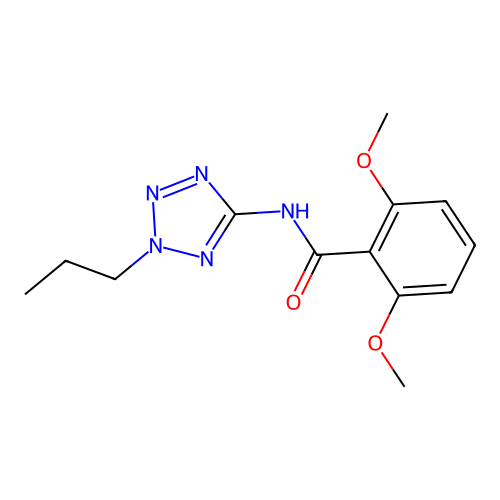 2,6-dimethoxy-N-(2-propyl-2H-tetrazol-5-yl)benzamide structure