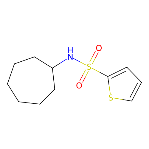 N-cycloheptylthiophene-2-sulfonamide structure