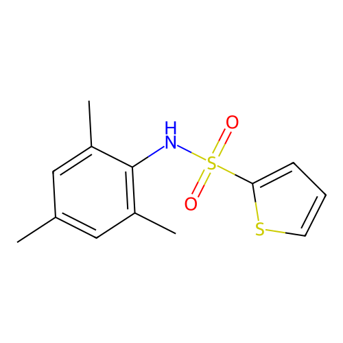 N-(2,4,6-trimethylphenyl)thiophene-2-sulfonamide structure