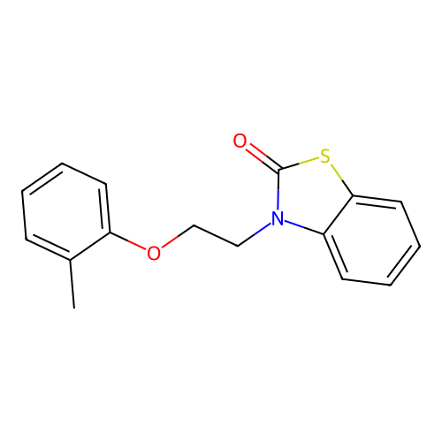 3-(2-o-Tolyloxy-ethyl)-3H-benzothiazol-2-one structure