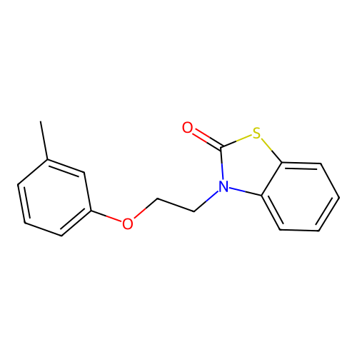 3-[2-(3-Methylphenoxy)ethyl]-1,3-benzothiazol-2-one structure