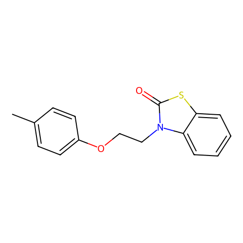 3-[2-(4-Methylphenoxy)ethyl]-1,3-benzothiazol-2-one structure