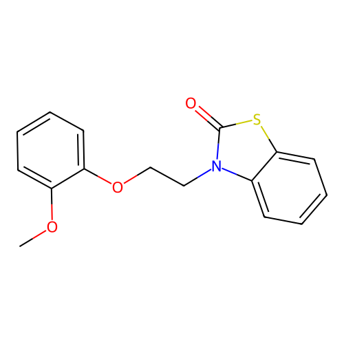 3-[2-(2-Methoxy-phenoxy)-ethyl]-3H-benzothiazol-2-one structure