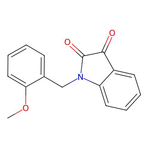 1-(2-methoxybenzyl)-1H-indole-2,3-dione structure