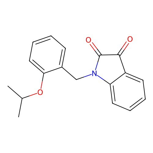 1-[(2-Propan-2-yloxyphenyl)methyl]indole-2,3-dione structure