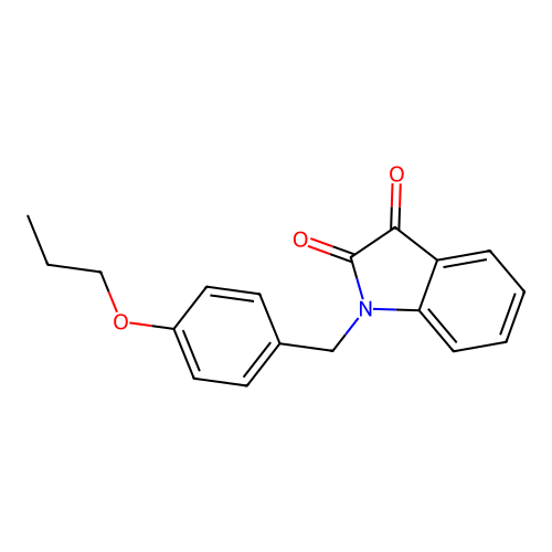 1-(4-propoxybenzyl)-1H-indole-2,3-dione structure
