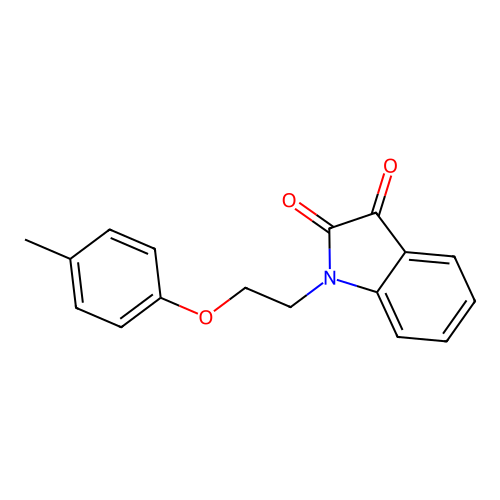 1-(2-(p-Tolyloxy)ethyl)indoline-2,3-dione structure