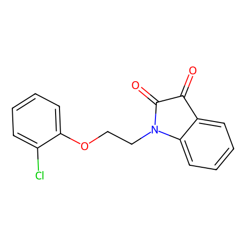 1-[2-(2-Chlorophenoxy)ethyl]indole-2,3-dione structure