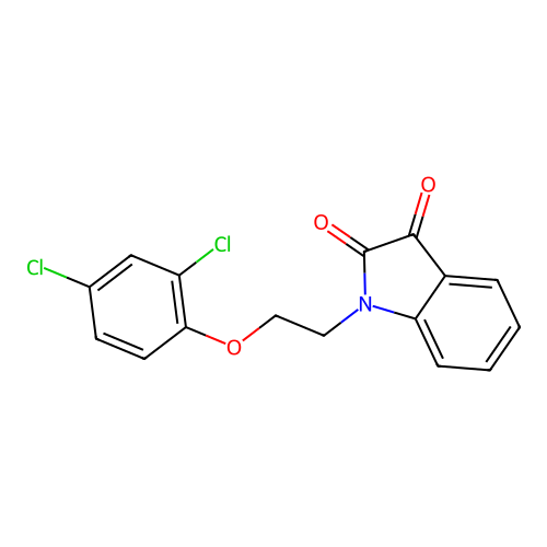 1-(2-(2,4-Dichlorophenoxy)ethyl)indoline-2,3-dione structure