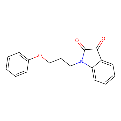 1-(3-phenoxypropyl)-1H-indole-2,3-dione structure