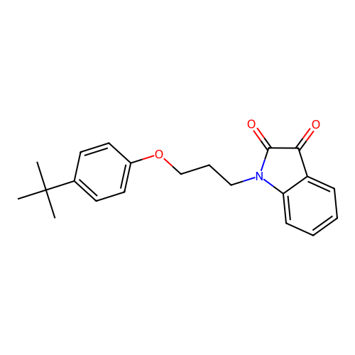 1-[3-(4-Tert-butylphenoxy)propyl]indole-2,3-dione structure