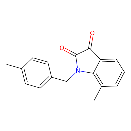 7-Methyl-1-[(4-methylphenyl)methyl]indole-2,3-dione structure
