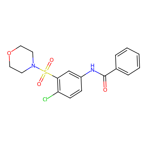 N-(4-chloro-3-morpholin-4-ylsulfonylphenyl)benzamide structure