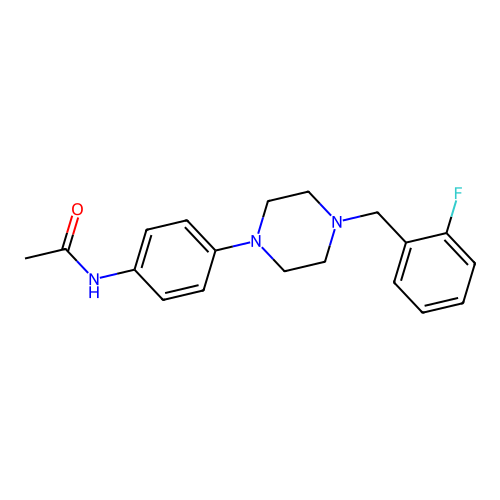 N-{4-[4-(2-Fluoro-benzyl)-piperazin-1-yl]-phenyl}-acetamide structure